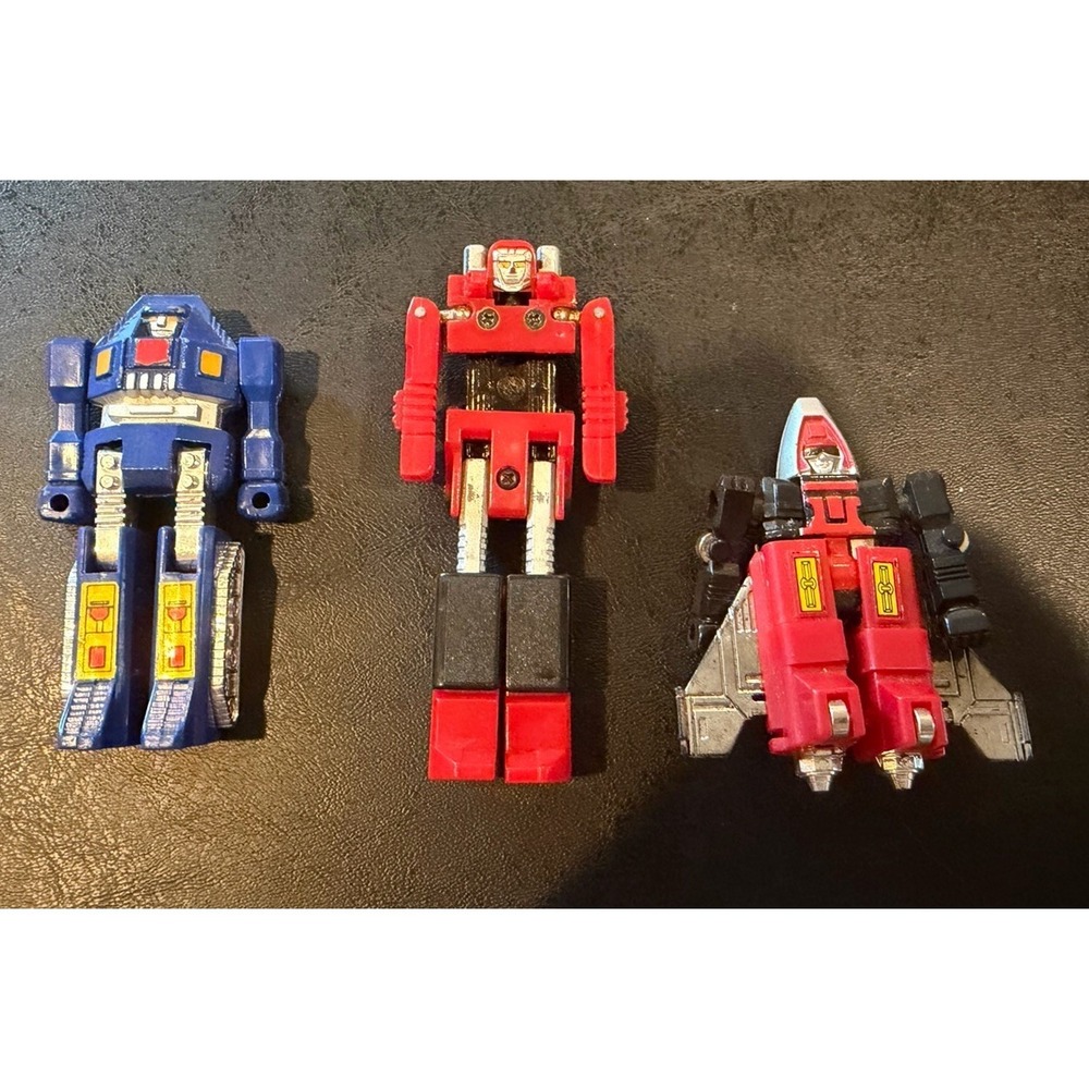 1983 & 1984 Bandai Gobots Machine Robo Tank, Scooter, And Jet